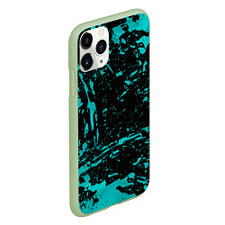 Чехол iPhone 11 Pro матовый НЕОНОВЫЕ БРЫЗГИ КРАСОК ГРАНЖ NEON, цвет: 3D-салатовый — фото 2