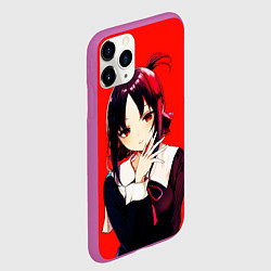Чехол iPhone 11 Pro матовый Просто Кагуя в любви как на войне, цвет: 3D-фиолетовый — фото 2