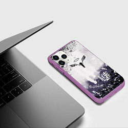 Чехол iPhone 11 Pro матовый Токийские мстители - Подтёки красок, цвет: 3D-фиолетовый — фото 2