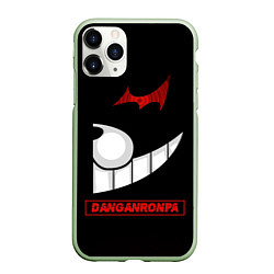 Чехол iPhone 11 Pro матовый Черная половина Монокума - Danganronpa, цвет: 3D-салатовый