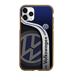 Чехол iPhone 11 Pro матовый Volkswagen Фольксваген, цвет: 3D-коричневый