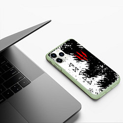 Чехол iPhone 11 Pro матовый THE WITCHER НОВОГОДНИЙ, цвет: 3D-салатовый — фото 2