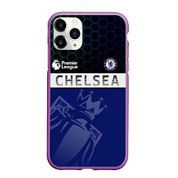 Чехол iPhone 11 Pro матовый FC Chelsea London ФК Челси Лонон