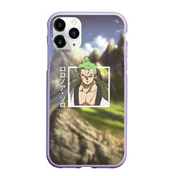 Чехол iPhone 11 Pro матовый Ван-Пис One Piece, Зоро Ророноа Zoro Roronoa