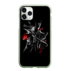 Чехол iPhone 11 Pro матовый One Punch Man Saitama