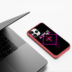 Чехол iPhone 11 Pro матовый Squid Game Геометрические фигуры, цвет: 3D-красный — фото 2