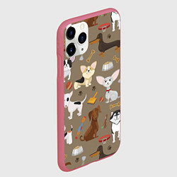 Чехол iPhone 11 Pro матовый У меня есть собака, цвет: 3D-малиновый — фото 2