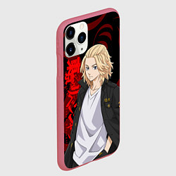 Чехол iPhone 11 Pro матовый МАЙКИ МАНДЗИРО САНО КРАСНЫЙ ОРНАМЕНТ, цвет: 3D-малиновый — фото 2