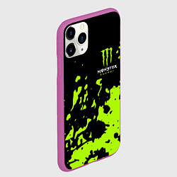 Чехол iPhone 11 Pro матовый Monster Energy green, цвет: 3D-фиолетовый — фото 2