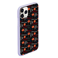 Чехол iPhone 11 Pro матовый Basketball - Баскетбол, цвет: 3D-светло-сиреневый — фото 2