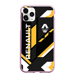 Чехол iPhone 11 Pro матовый RENAULT GEOMETRY SPORT, цвет: 3D-розовый