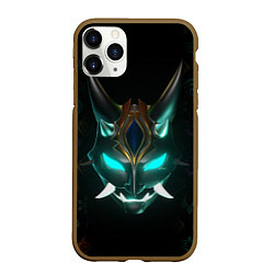 Чехол iPhone 11 Pro матовый МАСКА СЯО, GENSHIN IMPACT, СИМВОЛЫ, цвет: 3D-коричневый