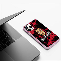 Чехол iPhone 11 Pro матовый БУМАЖНЫЙ ДОМ LA CASA DE PAPEL BELLA CIAO, цвет: 3D-розовый — фото 2