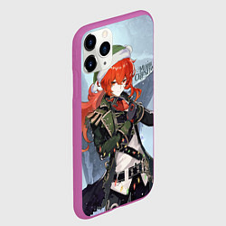 Чехол iPhone 11 Pro матовый Новогодний Делюк, цвет: 3D-фиолетовый — фото 2