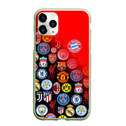 Чехол iPhone 11 Pro матовый BAYERN MUNCHEN BEST FC SPORT, цвет: 3D-салатовый