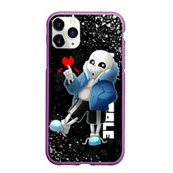 Чехол iPhone 11 Pro матовый НОВОГОДНИЙ САНС UNDERTALE НОВЫЙ ГОД