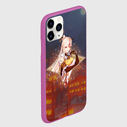 Чехол iPhone 11 Pro матовый Нин Гуан Ningguang в примогеме, Genshin Impact Ген, цвет: 3D-фиолетовый — фото 2
