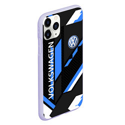 Чехол iPhone 11 Pro матовый VOLKSWAGEN GEOMETRY SPORT, цвет: 3D-светло-сиреневый — фото 2