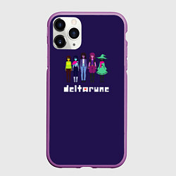 Чехол iPhone 11 Pro матовый Deltarun Kris, Ralsei, Susie, цвет: 3D-фиолетовый