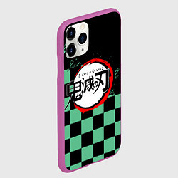 Чехол iPhone 11 Pro матовый TANJIRO KAMAD, КЛИНОК РАССЕКАЮЩИЙ ДЕМОНОВ, цвет: 3D-фиолетовый — фото 2