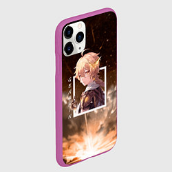 Чехол iPhone 11 Pro матовый Итэр Aether, Genshin Impact Геншин импакт, цвет: 3D-фиолетовый — фото 2
