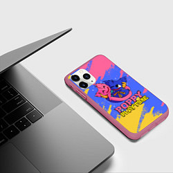 Чехол iPhone 11 Pro матовый Huggy Wuggy and Kissy Missy Poppy Playtime, цвет: 3D-малиновый — фото 2
