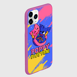 Чехол iPhone 11 Pro матовый Huggy Wuggy and Kissy Missy Poppy Playtime, цвет: 3D-фиолетовый — фото 2