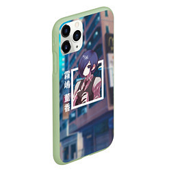 Чехол iPhone 11 Pro матовый Токийский гуль Tokyo Ghoul, Тока Киришима Touka Ki, цвет: 3D-салатовый — фото 2