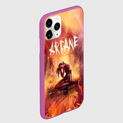 Чехол iPhone 11 Pro матовый JINX В ОГНЕ, АРКЕЙН LEAGUE OF LEGENDS, цвет: 3D-фиолетовый — фото 2