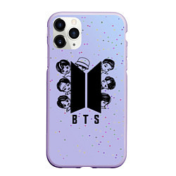 Чехол iPhone 11 Pro матовый Bangtan BTS, цвет: 3D-светло-сиреневый