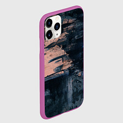 Чехол iPhone 11 Pro матовый Абстракция краска, цвет: 3D-фиолетовый — фото 2