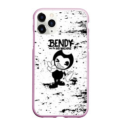 Чехол iPhone 11 Pro матовый Bendy and the ink machine - Black & White, цвет: 3D-розовый