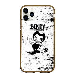 Чехол iPhone 11 Pro матовый Bendy and the ink machine - Black & White, цвет: 3D-коричневый