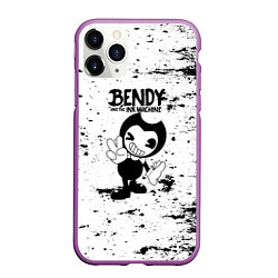 Чехол iPhone 11 Pro матовый Bendy and the ink machine - Black & White