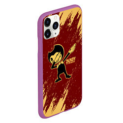 Чехол iPhone 11 Pro матовый Bendy and the ink machine - Dabbing, цвет: 3D-фиолетовый — фото 2