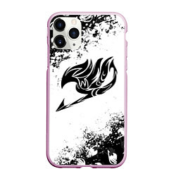 Чехол iPhone 11 Pro матовый ХВОСТ ФЕИ ЧЁРНЫЙ СИМВОЛ FAIRY TAIL BLACK, цвет: 3D-розовый