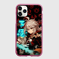 Чехол iPhone 11 Pro матовый КАДЗУХА ГЕРОЙ ГЕНШИН ИМПАКТ GENSHIN IMPACT, цвет: 3D-малиновый