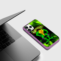 Чехол iPhone 11 Pro матовый Battletoads Rash, цвет: 3D-фиолетовый — фото 2
