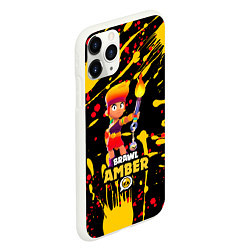 Чехол iPhone 11 Pro матовый BRAWL STARS AMBER С ФАКЕЛОМ, цвет: 3D-белый — фото 2