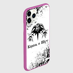 Чехол iPhone 11 Pro матовый КОРОЛЬ И ШУТ ЧЁРНО БЕЛЫЙ, цвет: 3D-фиолетовый — фото 2