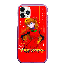 Чехол iPhone 11 Pro матовый Аска Лэнгли Сорью Evangelion