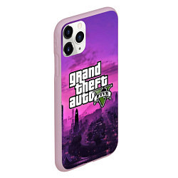 Чехол iPhone 11 Pro матовый GTA ONLINE 5, цвет: 3D-розовый — фото 2