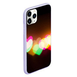 Чехол iPhone 11 Pro матовый Горящие сердца всех цветов радуги, цвет: 3D-светло-сиреневый — фото 2