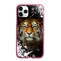 Чехол iPhone 11 Pro матовый Год тигра2022, цвет: 3D-малиновый