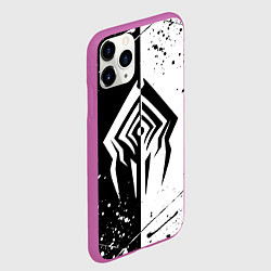 Чехол iPhone 11 Pro матовый WARFRAME STALKER BLACK WHITE СТАЛКЕР, цвет: 3D-фиолетовый — фото 2