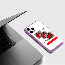 Чехол iPhone 11 Pro матовый Павук Зазыч, цвет: 3D-фиолетовый — фото 2