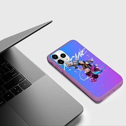 Чехол iPhone 11 Pro матовый Джинкс Аркейн пушка, цвет: 3D-фиолетовый — фото 2