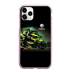 Чехол iPhone 11 Pro матовый YAMAHA - famous racing team!, цвет: 3D-розовый