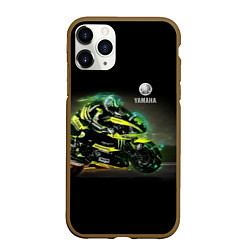 Чехол iPhone 11 Pro матовый YAMAHA - famous racing team!, цвет: 3D-коричневый