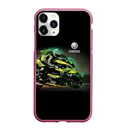 Чехол iPhone 11 Pro матовый YAMAHA - famous racing team!